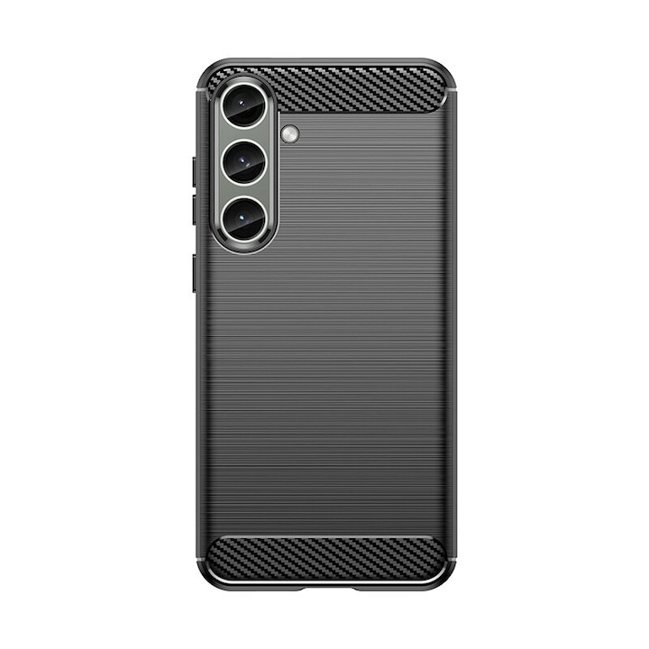 Carcasa Flexible Carbon compatibila cu Samsung Galaxy S24 Plus Black