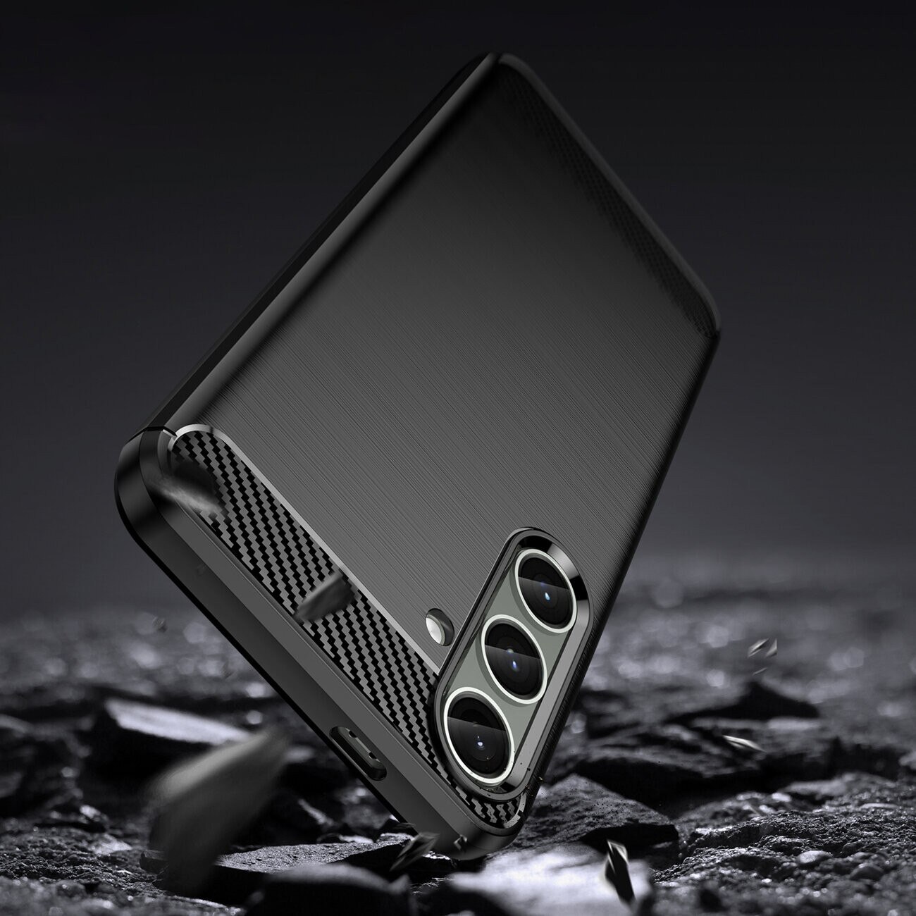 Carcasa Flexible Carbon compatibila cu Samsung Galaxy S24 Plus Black