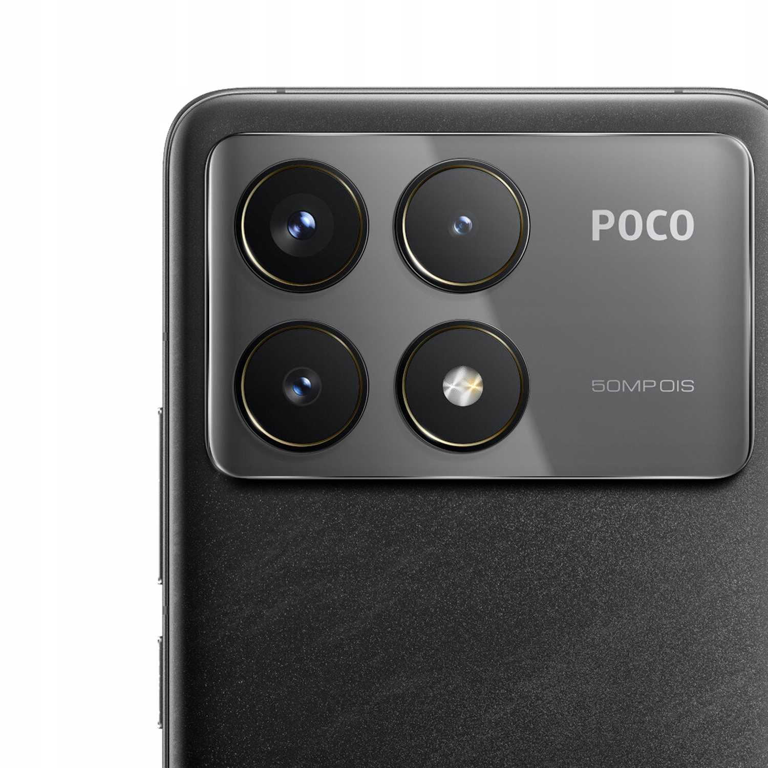 Folie protectie camera Spacecase pentru Poco F6 Pro 5G, sticla intarita Asahi Glass, transparenta, set aplicare
