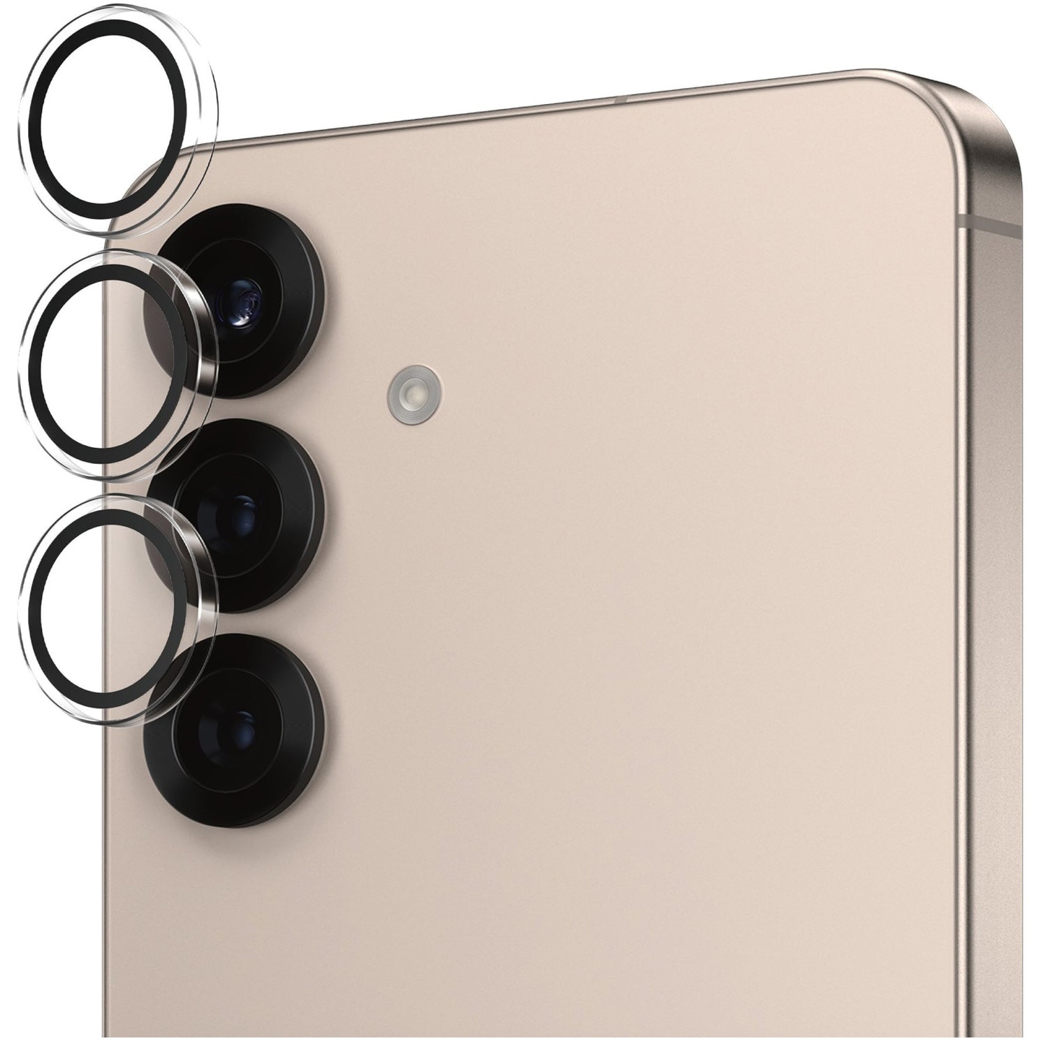 Folie de protectie sticla camera PanzerGlass Hoops pentru Samsung Galaxy S25, Transparent