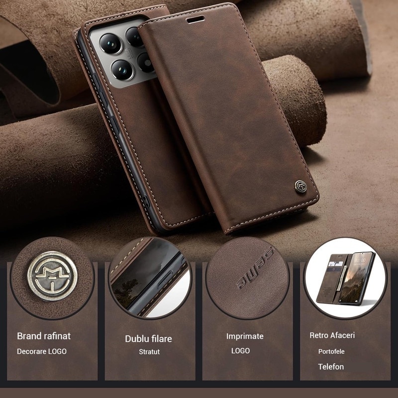 Husa compatibila cu Xiaomi 14T Pro, carcasa transparenta rezistenta la socuri cu suport inel magnetic. Husa pentru Xiaomi 14T Pro din silicon moale/TPU-Kaki