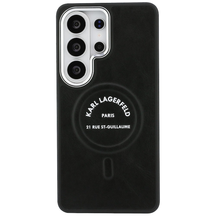 Carcasa Karl Lagerfeld Embossed Ring RSG Logo cu MagSafe compatibila cu Samsung Galaxy S26 Ultra, Negru