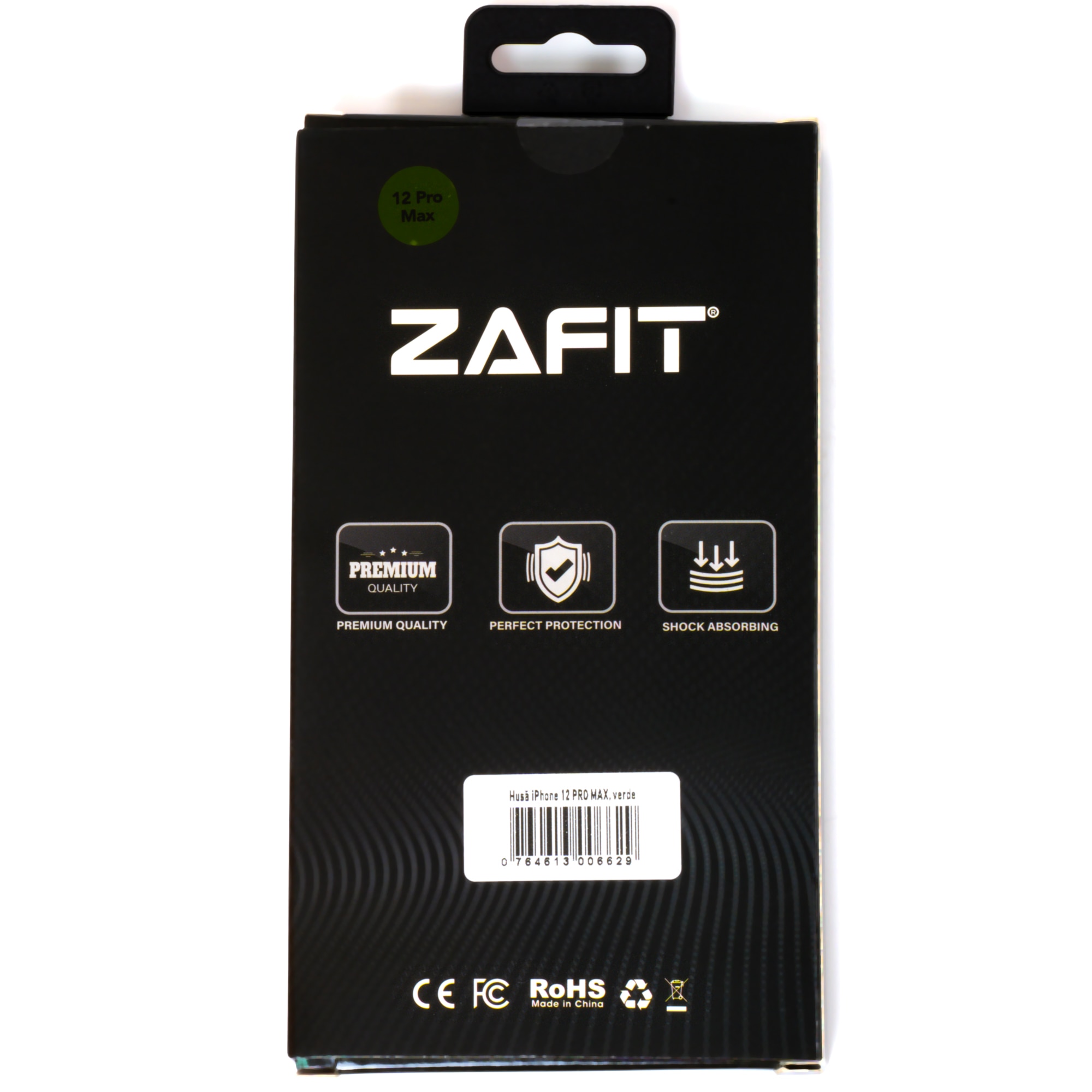 Husa pentru iPhone 12 Pro Max ZAFIT®, cu incarcare Magsafe, Silicon, Verde