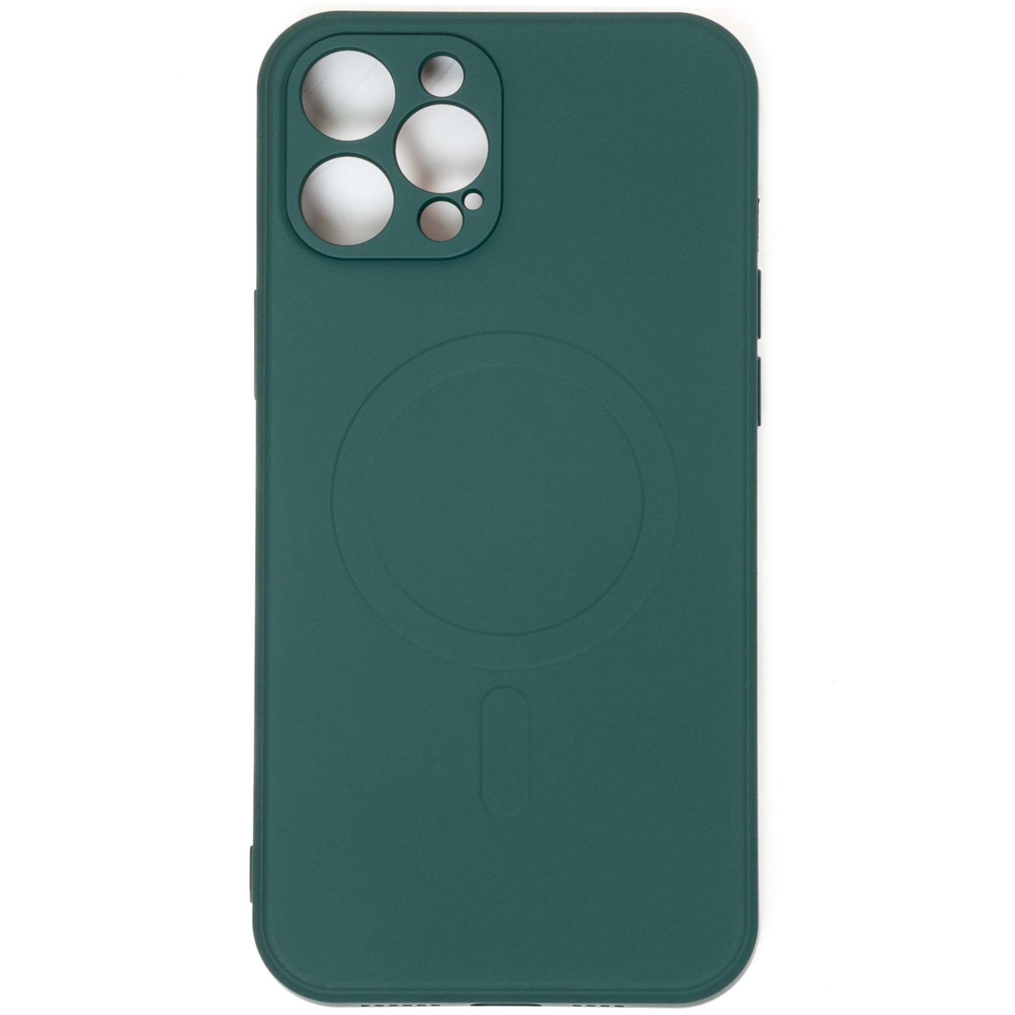 Husa pentru iPhone 12 Pro Max ZAFIT®, cu incarcare Magsafe, Silicon, Verde