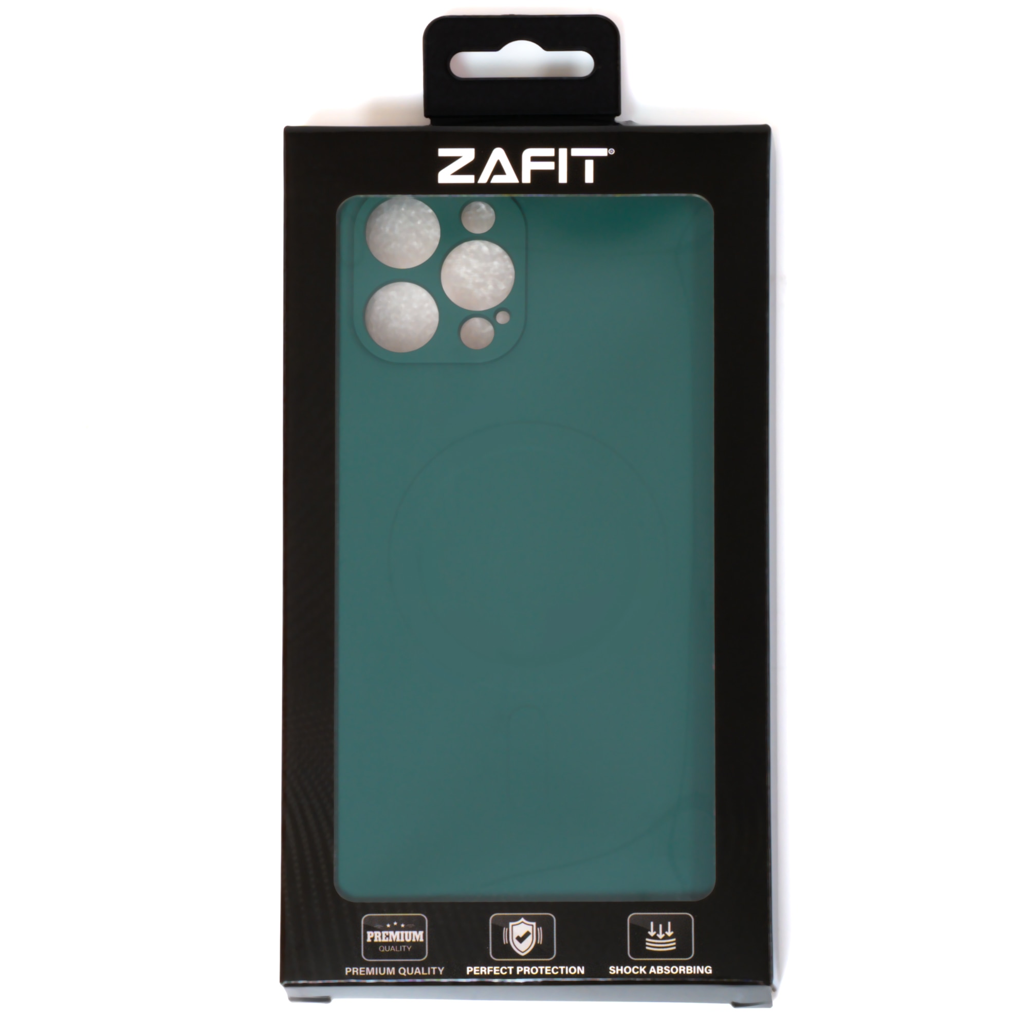 Husa pentru iPhone 12 Pro Max ZAFIT®, cu incarcare Magsafe, Silicon, Verde