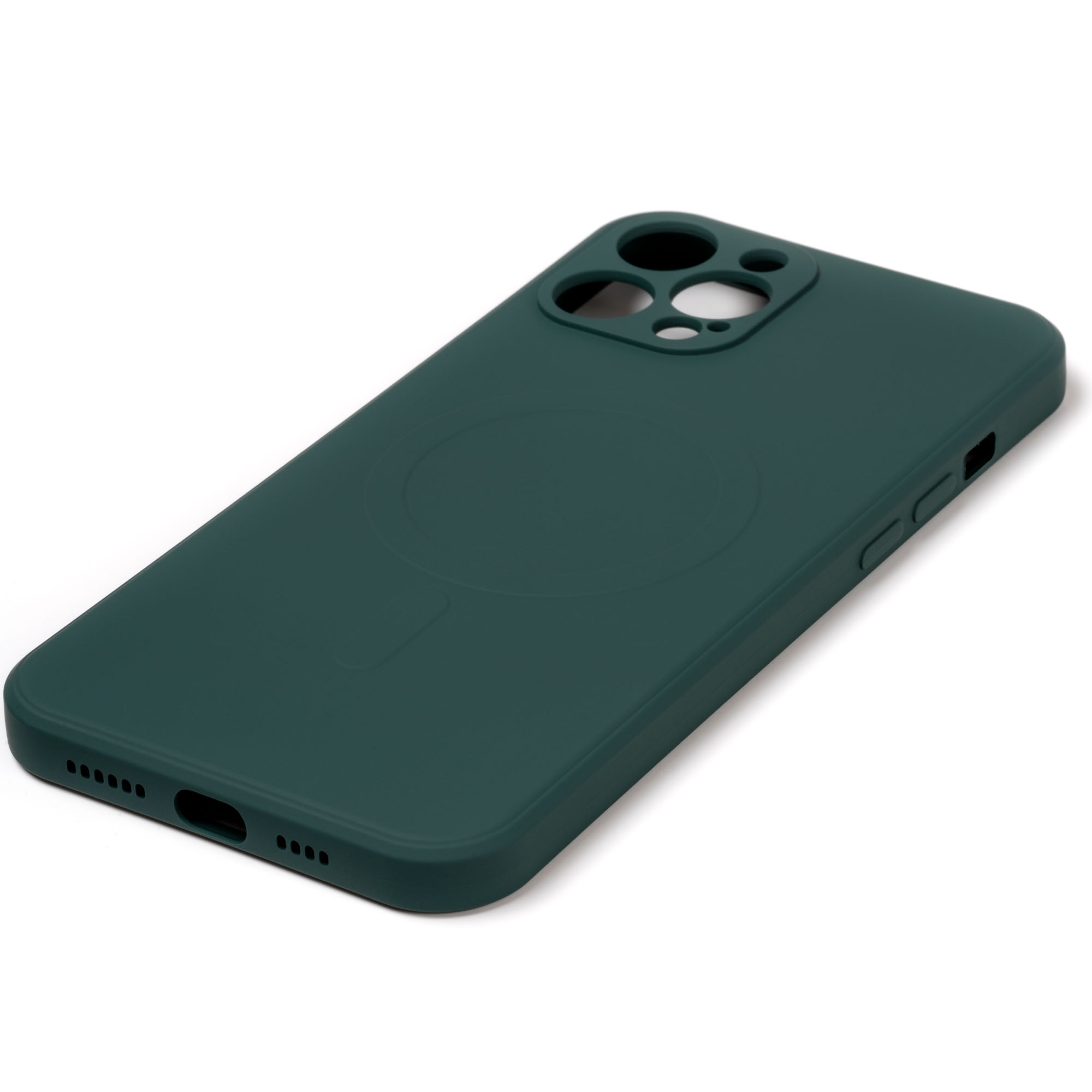 Husa pentru iPhone 12 Pro Max ZAFIT®, cu incarcare Magsafe, Silicon, Verde