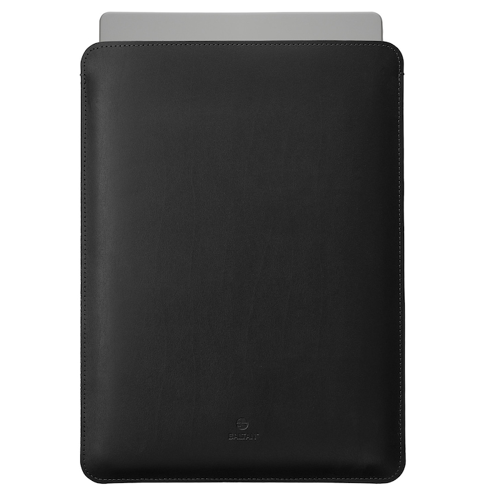 Husa pentru MacBook 16 PRO M4 Baltan Sleeve 16 inch din piele naturala premium rezistenta la apa, negru
