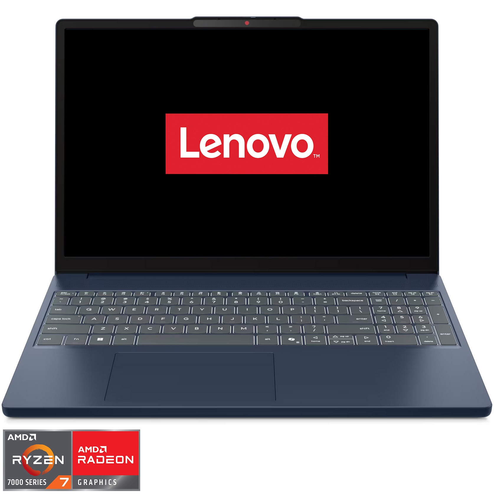 Laptop Lenovo IdeaPad Slim 3 15ARP10 cu procesor AMD Ryzen™ 7 7735HS pana la 4.75GHz, 15.3'', WUXGA, IPS, 16GB DDR5 RAM, 512GB SSD, AMD Radeon™ 680M Graphics, No OS, Cosmic Blue