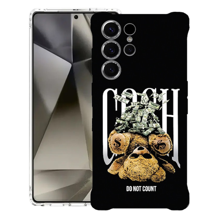 BestCase® Husa Anti Shock 1.5mm Compatibila cu Samsung Galaxy S26 Ultra, Teddy Bear Money, Reinforced 4 Corners, 3128363 AS 1460