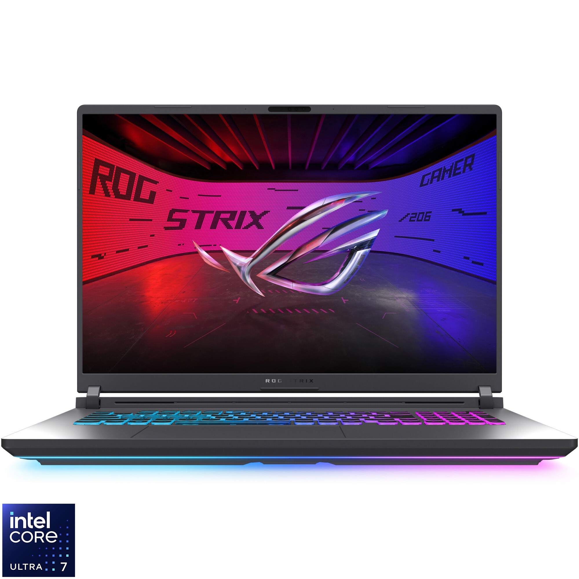 Laptop Gaming ASUS ROG Strix G18 G815LR cu procesor Intel® Core™ Ultra 7 255HX pana la 5.2GHz, 18", 2.5K WQXGA, IPS, 240Hz, G-Sync, 32GB DDR5, 1TB SSD, GeForce RTX™ 5070 Ti 12GB GDDR7, No OS, Eclipse Gray