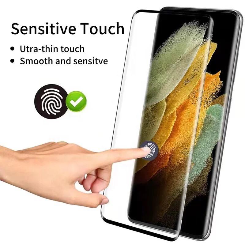 Folie protectie sticla securizata compatibila cu Samsung Galaxy S21, Amprenta functionala