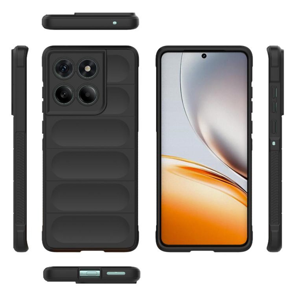 Husa pentru Motorola Edge 60 Fusion / Edge 60 Liquid Silicone Microfibre Lining Non-Slip Airbag Design Negru