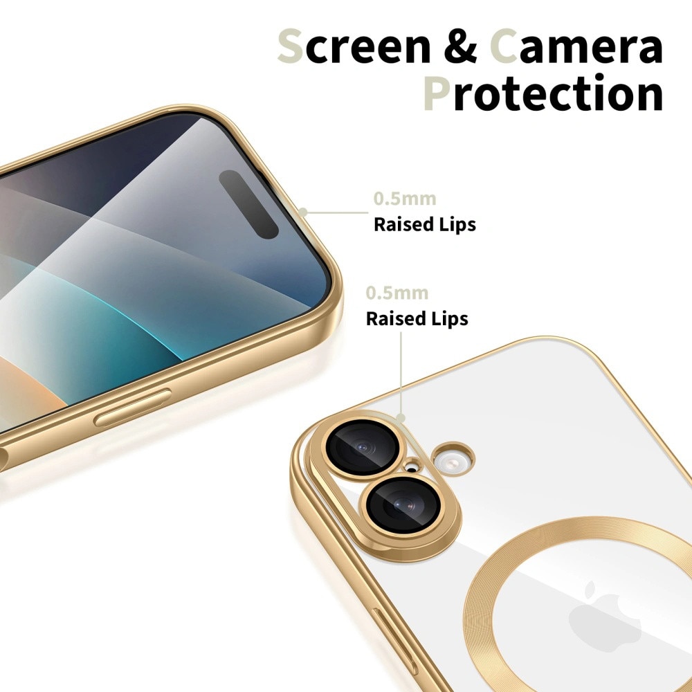 Husa pentru iPhone 17 cu MagSafe si protectie pentru lentile anti-shock 1.5 mm transparent - albastru