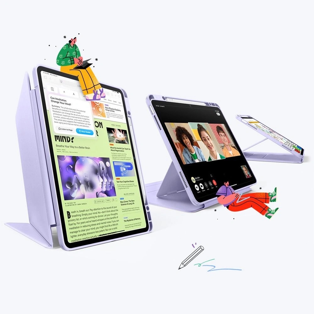Husa ESR Flip Hybrid compatibila cu iPad Air 6 13 inch 2024/2025 Purple