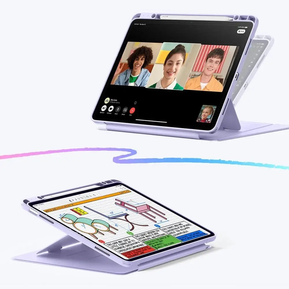 Husa ESR Flip Hybrid compatibila cu iPad Air 6 13 inch 2024/2025 Purple