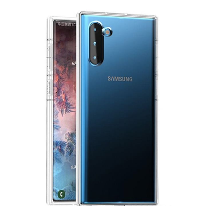 Husa silicon ultra slim compatibila Samsung Galaxy Note 10 Plus PROTECT Transparent