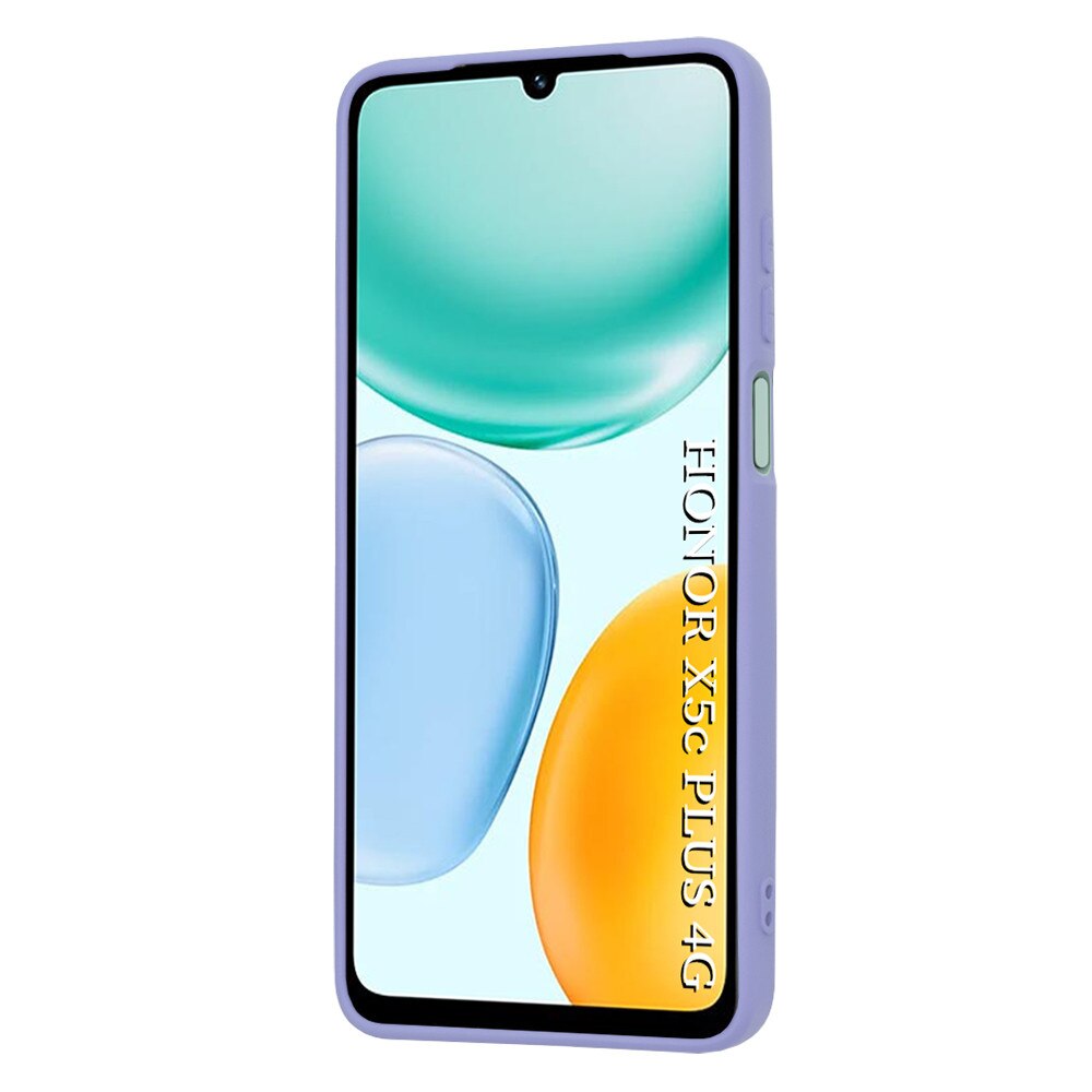 Husa pentru Honor X5c Plus, SKYDDAR INNOVATION, din Silicon Catifelat, SoftElegance, set cu sticker, Violet
