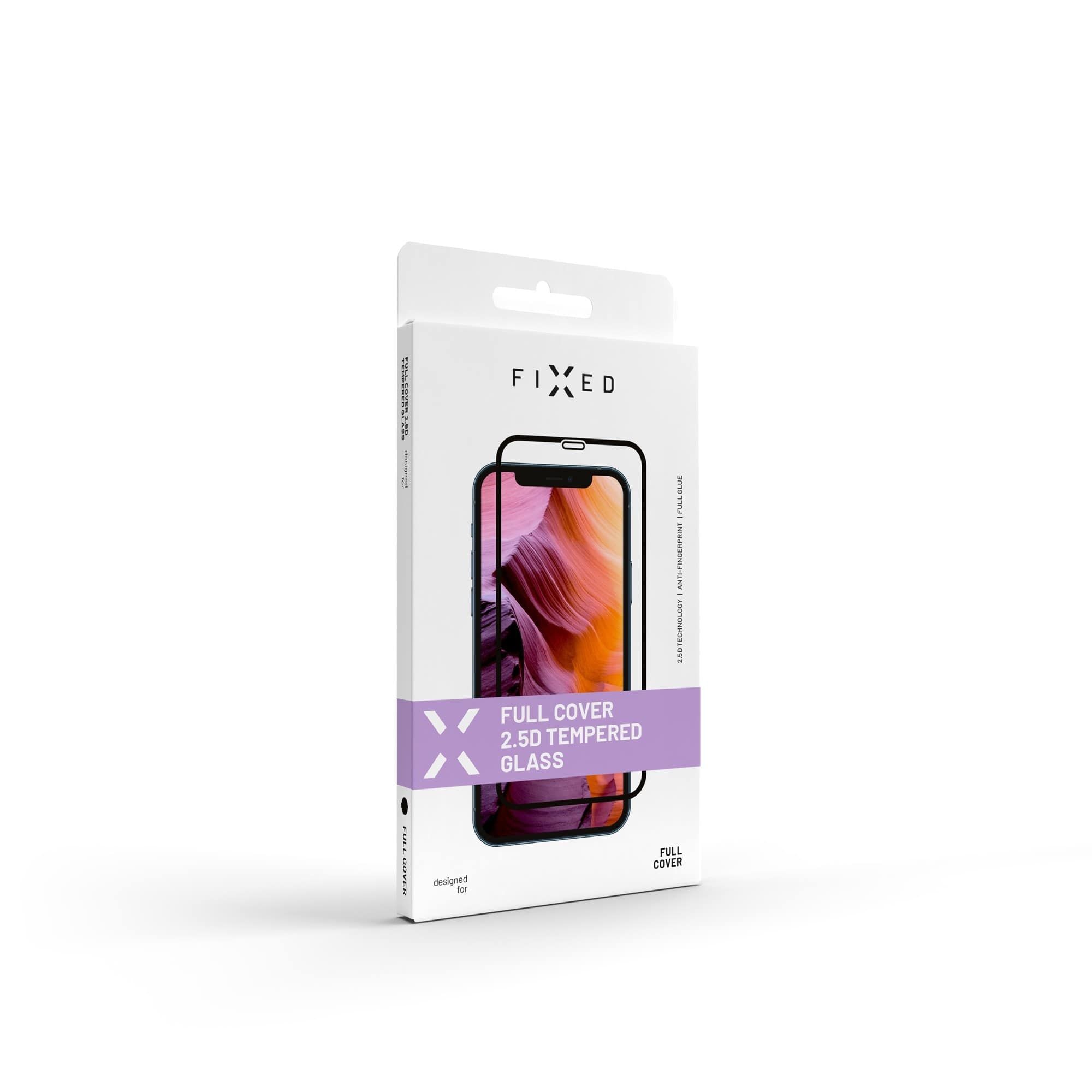 Folie de protectie Full-Cover pentru Apple iPhone 13 Mini, Fixed, Sticla securizata, Negru