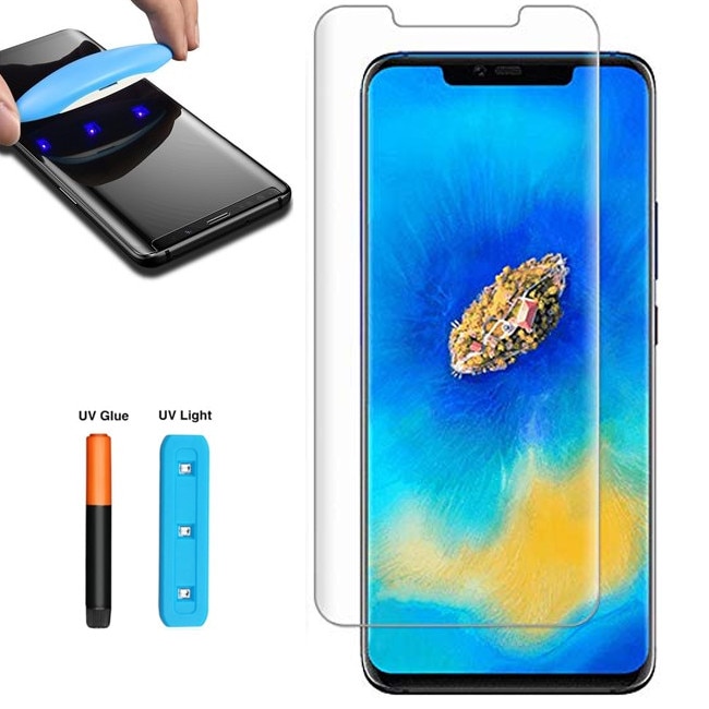 Folie sticla securizata compatibil cu Huawei Mate 20 Pro UV cu lichid Clear