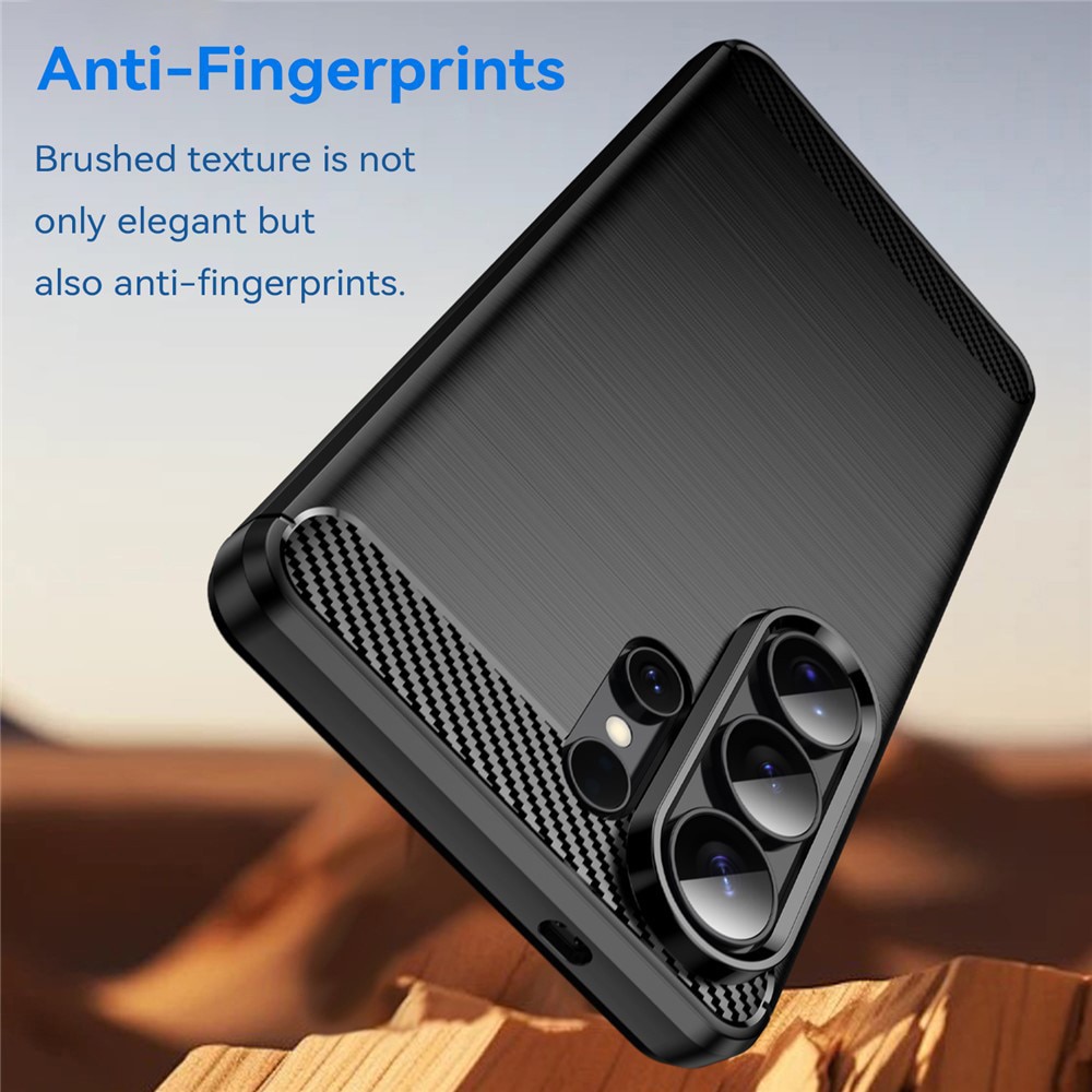 Husa pentru Xiaomi 17, SKYDDAR INNOVATION, Carbon Silicone, din Silicon Slim, cu textura Fibra Carbon, set cu sticker, Negru