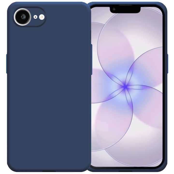 Husa pentru Apple iPhone 17e, Color Shield, Interior de catifea, Suprafata aderenta, Protectie antisoc, Margini ridicate, Regular Fit, Silicon, Albastru inchis