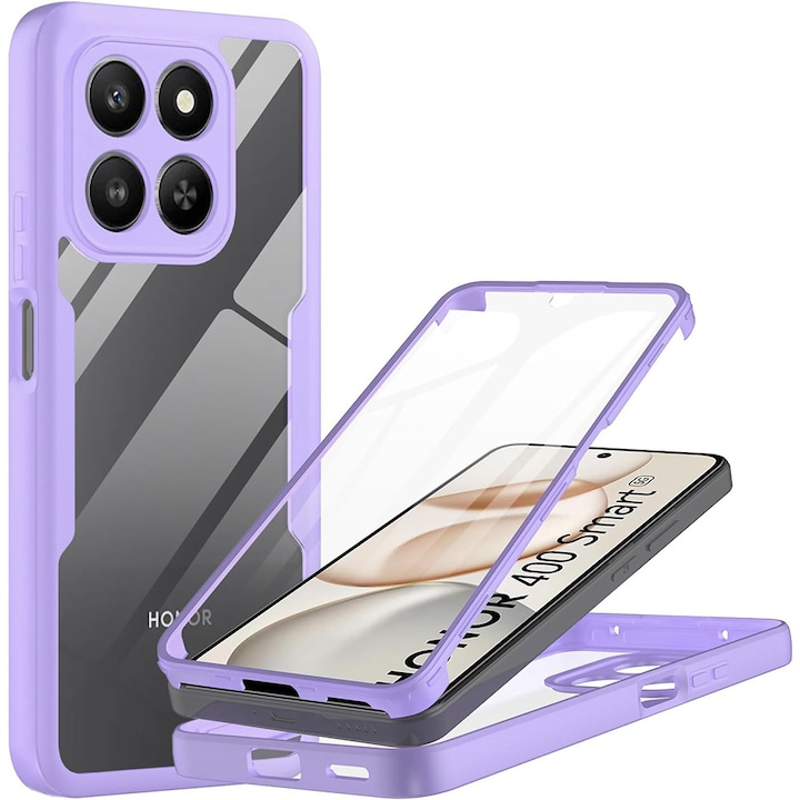 Husa pentru Honor 400 Smart 5G / 400 Smart 4G / X7d 4G + Folie - Techsuit ColorVerse 360 Series - Purple