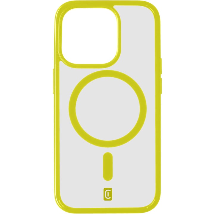 Husa de protectie Cover Cellularline Pop MagSafe pentru iPhone 15 Pro POPMagSafeIPH15PROL, Verde