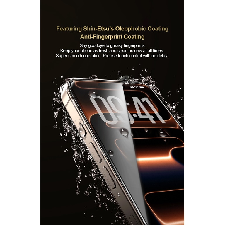 Folie de protectie ecran din sticla temperata anti-spion fara margini negre pentru iPhone 16 Pro (versiune explosion-proof) — Protectie profesionala, acoperire completa a ecranului, rezistenta la zgarieturi si socuri, ambalaj anti-praf + instalare simpla
