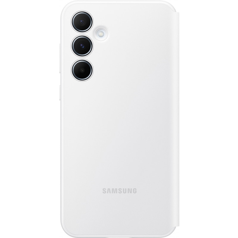 Husa de protectie Samsung Flip Smart View Wallet Case pentru Galaxy A55 5G, Alb