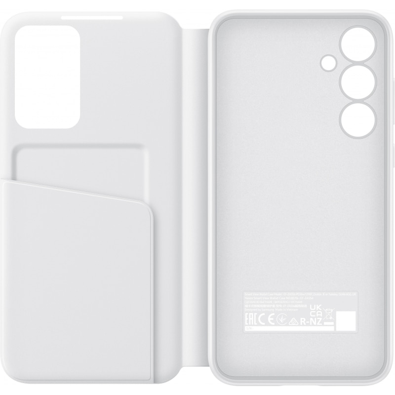 Husa de protectie Samsung Flip Smart View Wallet Case pentru Galaxy A55 5G, Alb