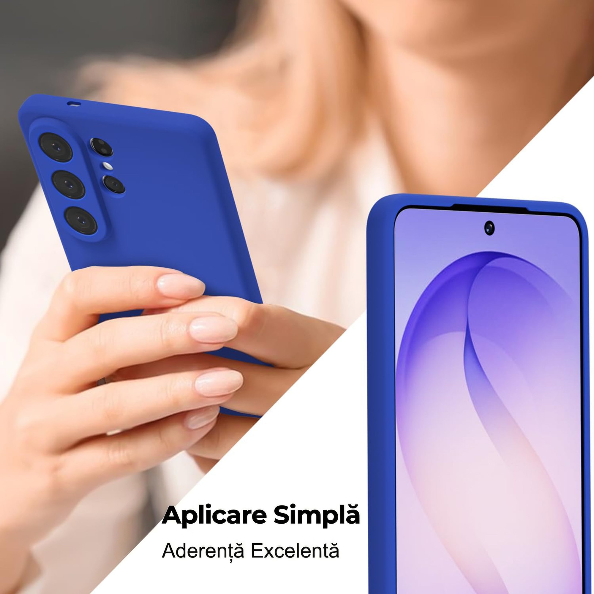 Husa pentru Samsung Galaxy S26 Ultra Daden® Silicon, Ultra Slim, Protectie sporita, Antisoc, Calitate Premium, Interior de microfibra, Albastru inchis