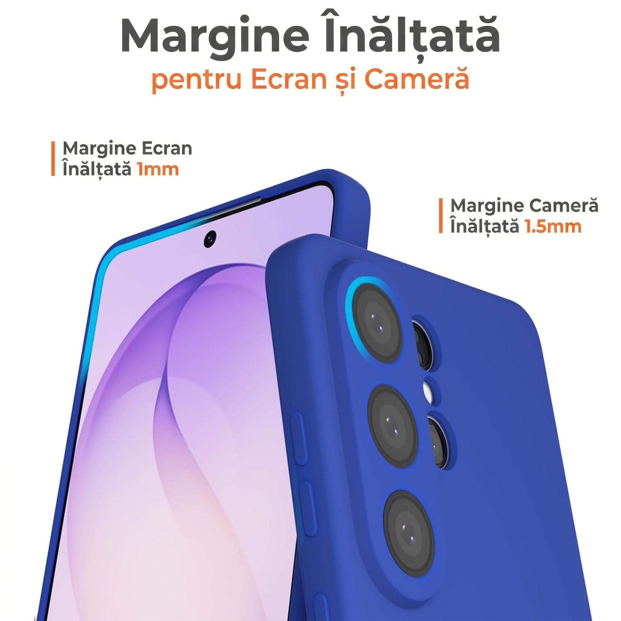 Husa pentru Samsung Galaxy S26 Ultra Daden® Silicon, Ultra Slim, Protectie sporita, Antisoc, Calitate Premium, Interior de microfibra, Albastru inchis