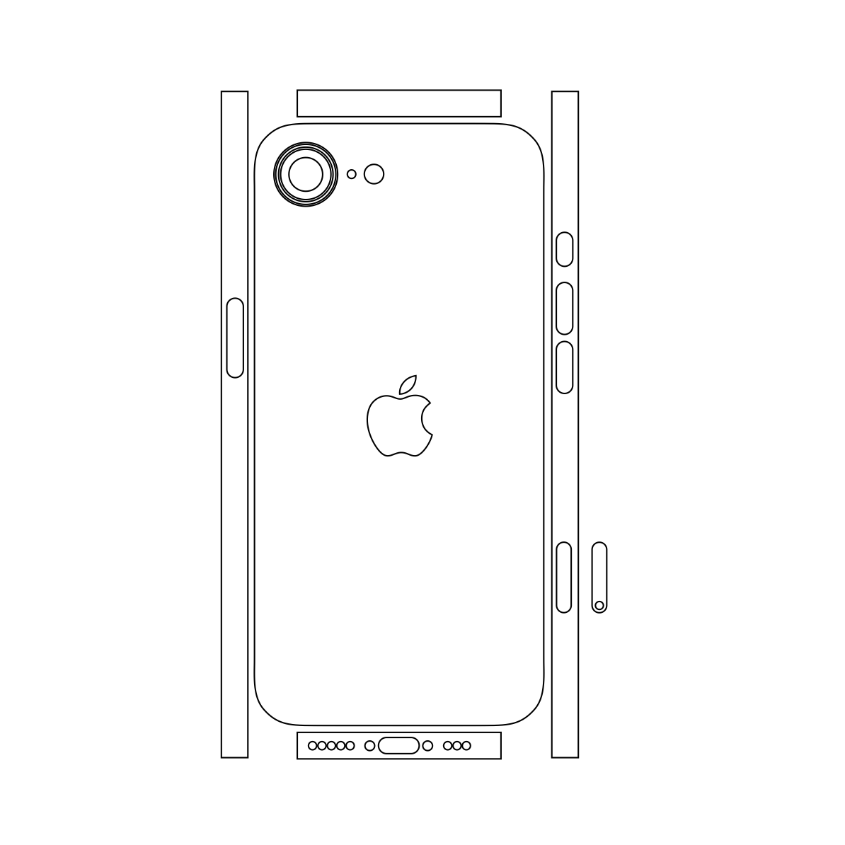 Folie Protectie iSkinz pentru Apple iPhone 16e - Carbon Negru, Split Cut, Skin Adeziv Cover pentru Carcasa Spate