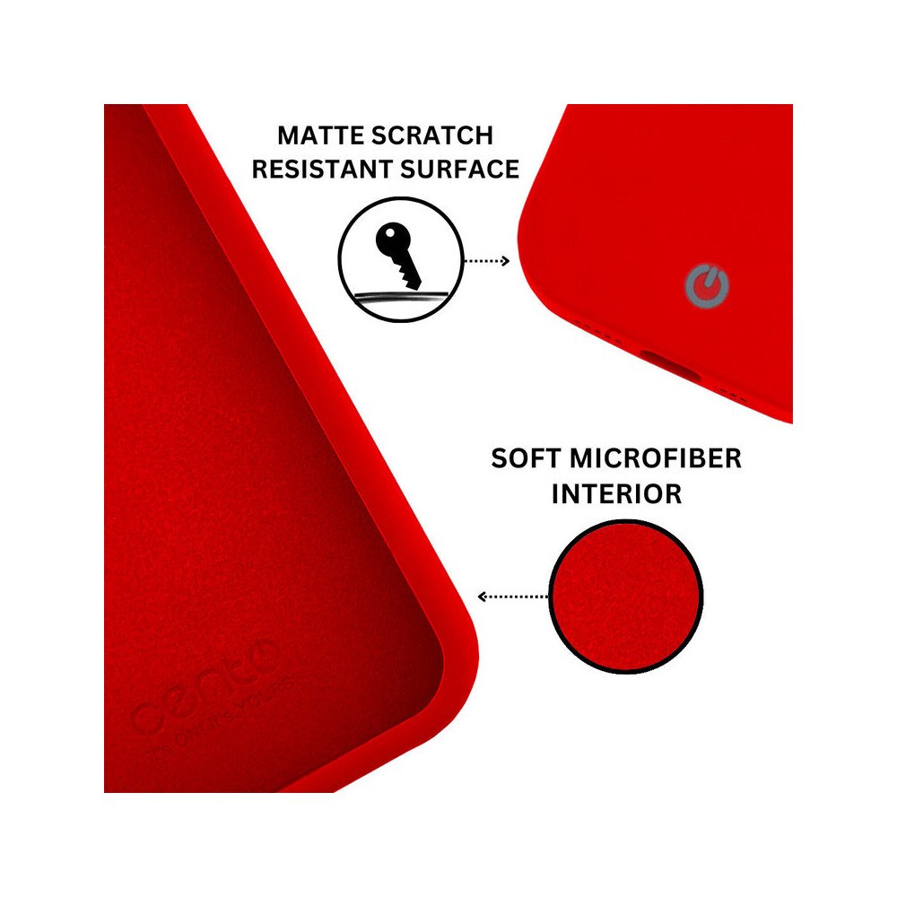 Husa de protectie CENTO Rio compatibila cu Samsung A16/A16 5G Rosu Silicon Premium Mat, Slim, Anti zgarieturi, Anti soc, cu margini ridicate pentru protectia ecranului si a camerei