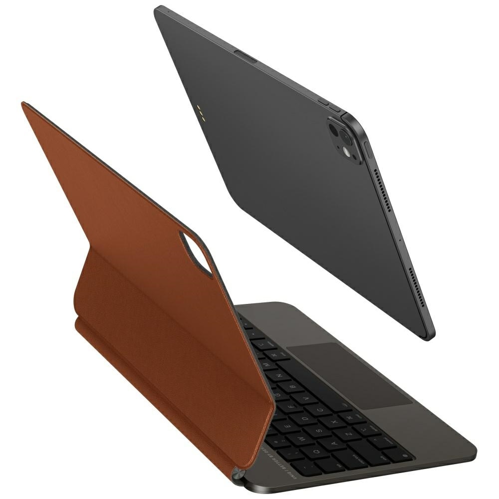 Husa Venno Pro Magnetic Smart cu tastatura pentru iPad Pro 11", caramel, 249x193x16mm