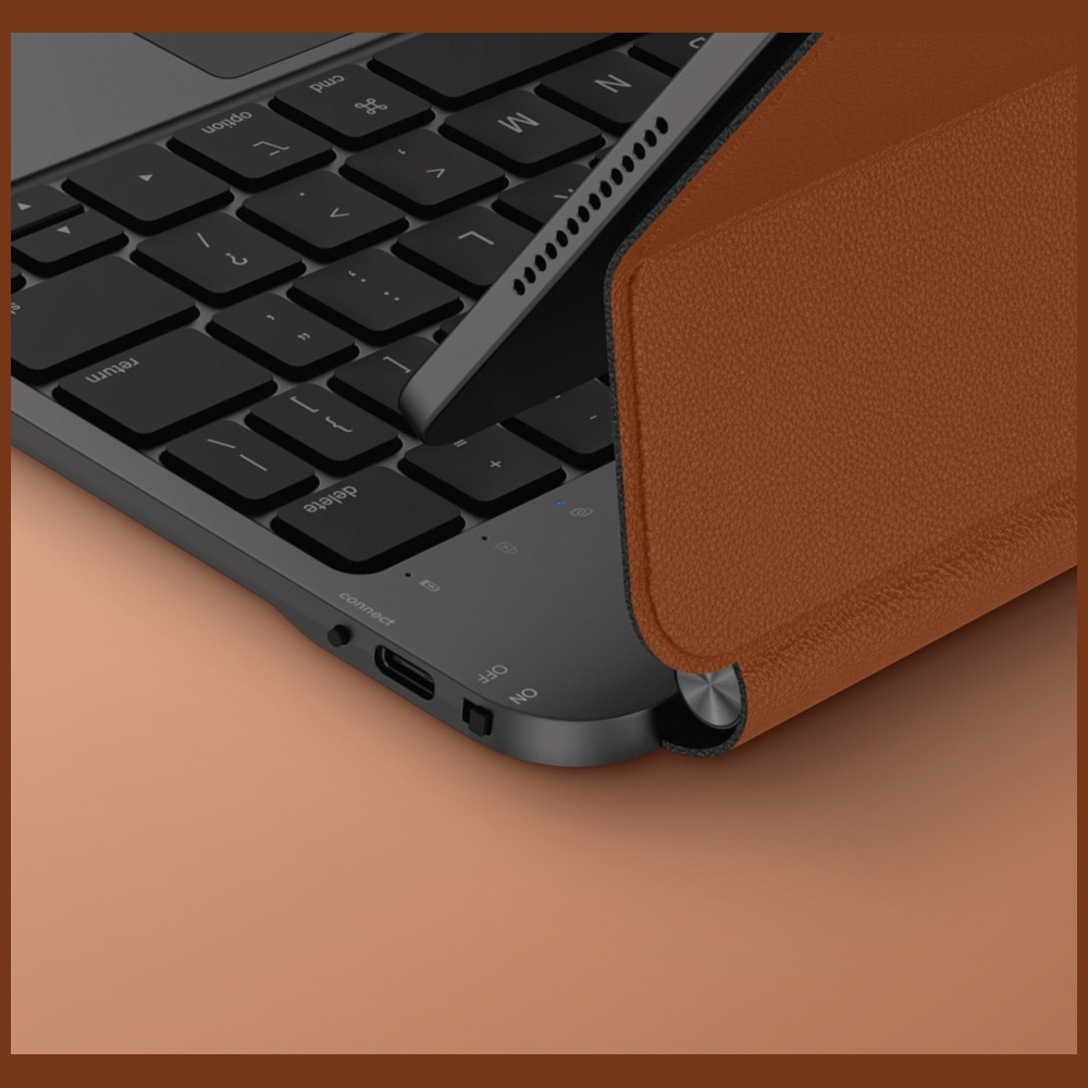 Husa Venno Pro Magnetic Smart cu tastatura pentru iPad Pro 11", caramel, 249x193x16mm