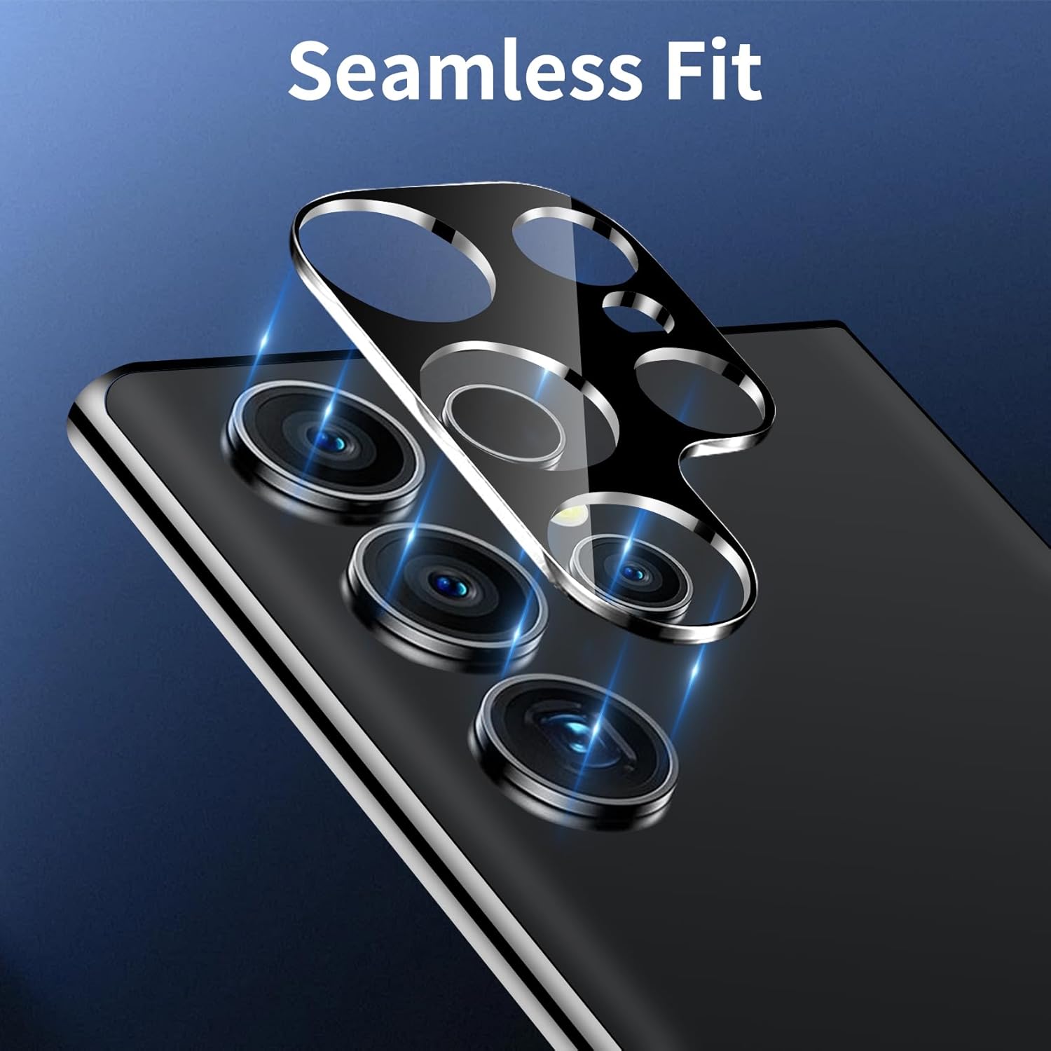 Folie protectie camera din sticla securizata, MDUG, compatibila cu Samsung Galaxy S24 Ultra, 9H, Negru