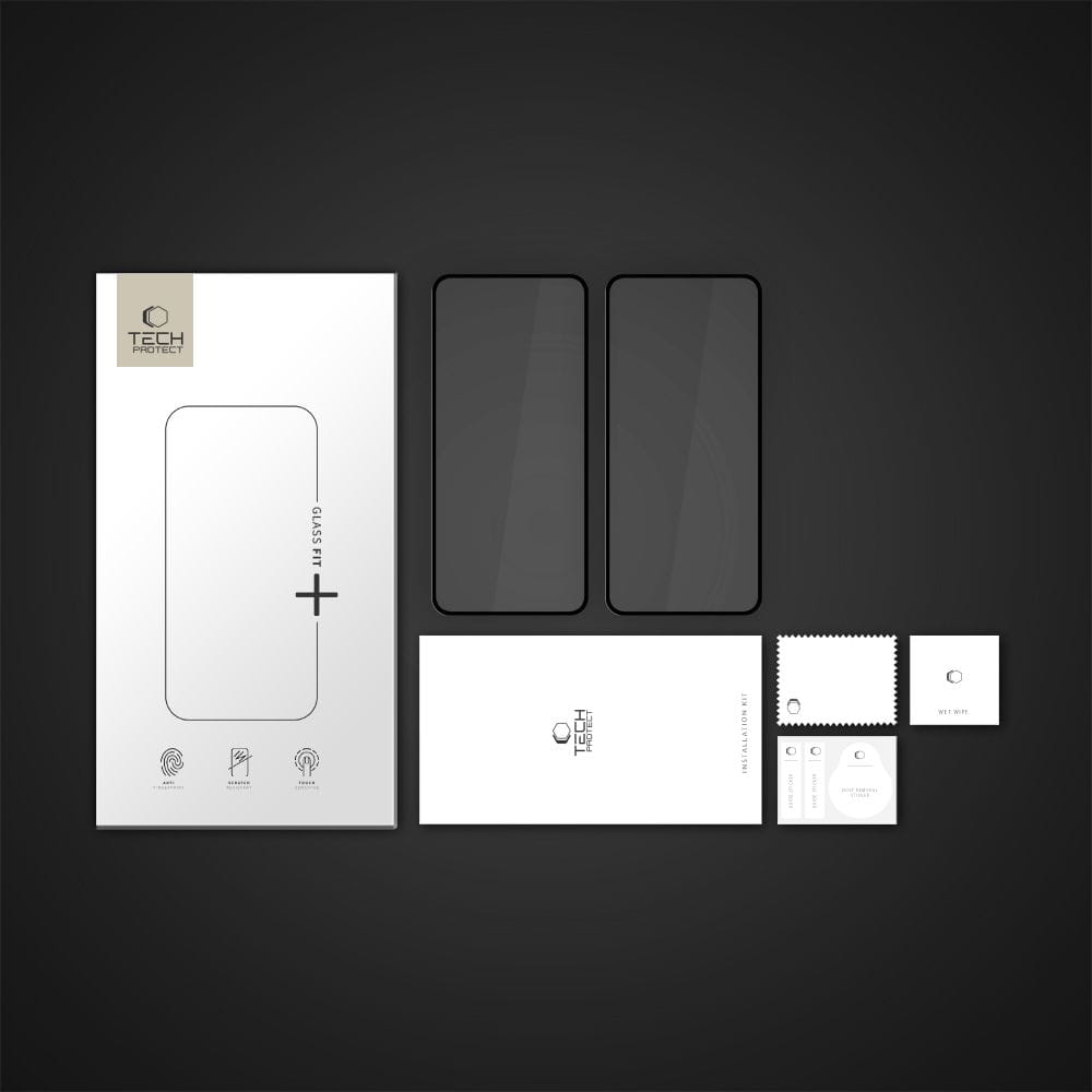Set 2x Sticla Tech-Protect Glass Fit+ pentru Motorola Moto G56, transparenta