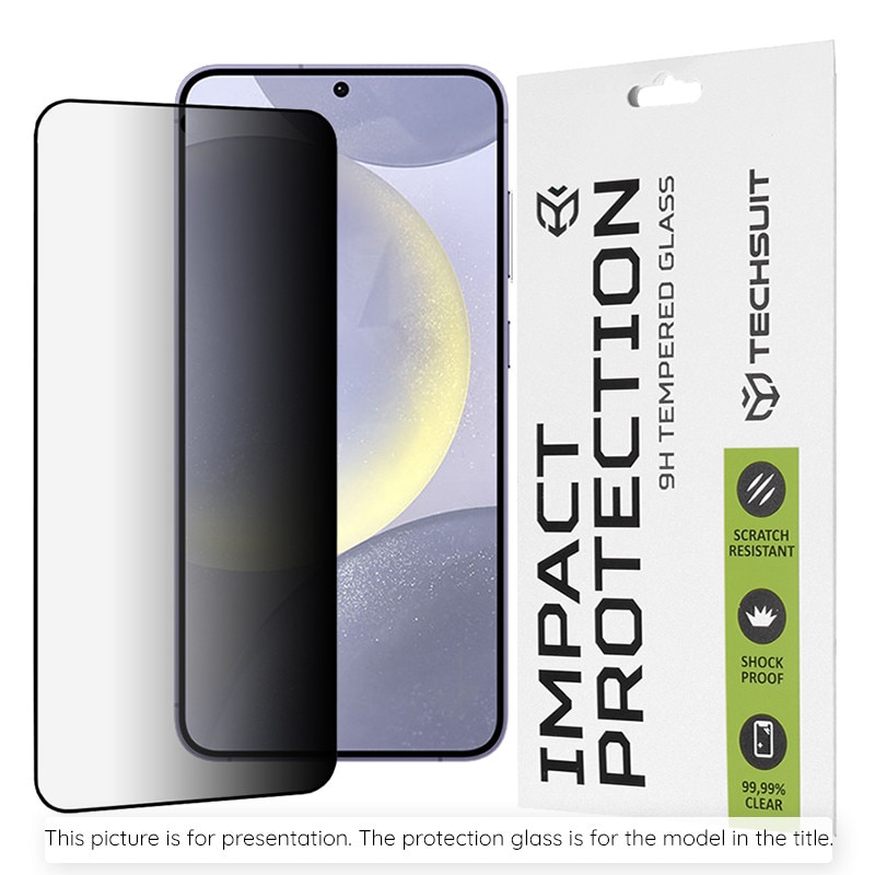Folie pentru iPhone 13 / 13 Pro / 14 - Techsuit 111D Privacy Full Glue - Negru