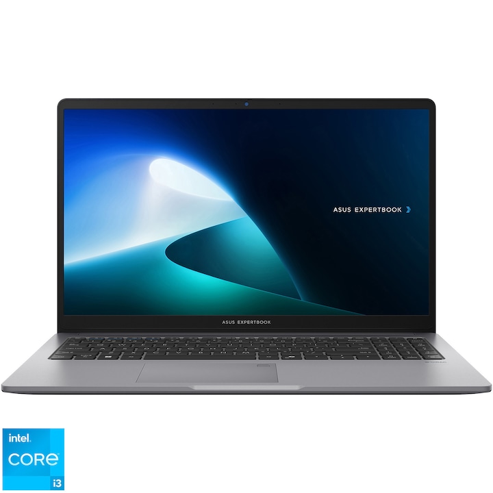 Laptop ASUS ExpertBook P1 P1503CVA cu procesor Intel® Core™ i3-1315U pana la 4.5GHz, 15.6'', Full HD, 8GB DDR5 RAM, 256GB SSD, Intel® UHD Graphics, No OS, Misty Grey