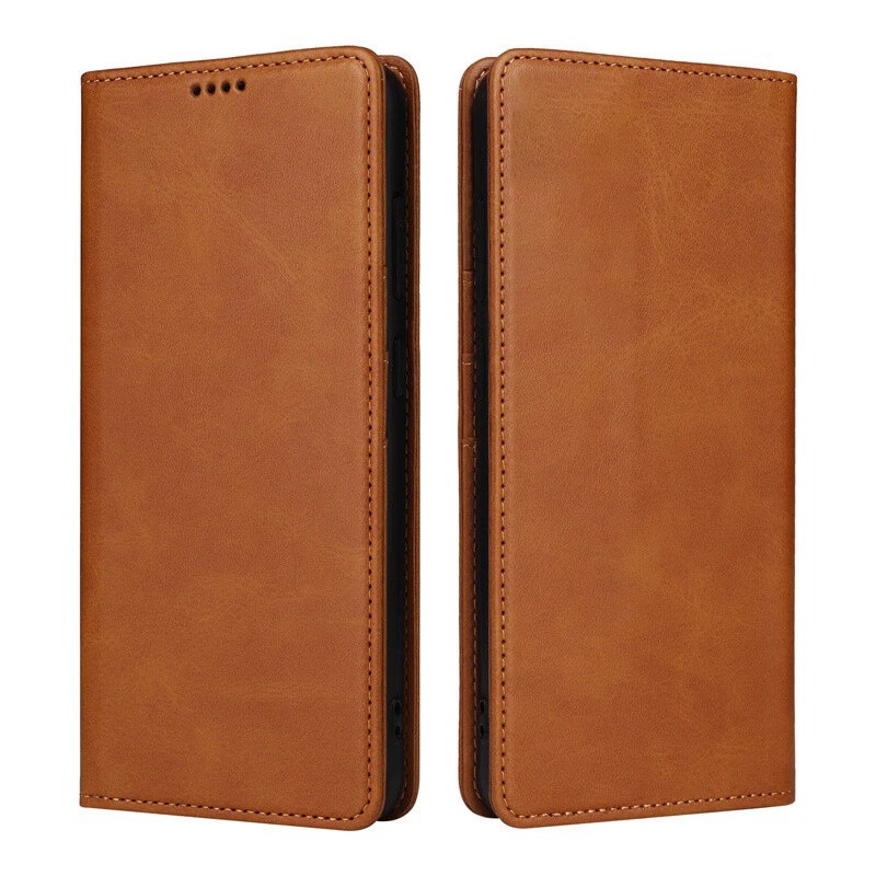 Husa pentru Samsung Galaxy A17 5G Daden® Flip Leather Deluxe, Antisoc, Inchidere magnetica, Buzunar card, Calitate Premium, Maro