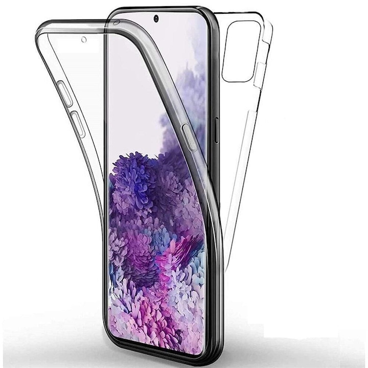 Husa 360 compatibila cu Samsung Galaxy S22, V2 Transparent fata+spate