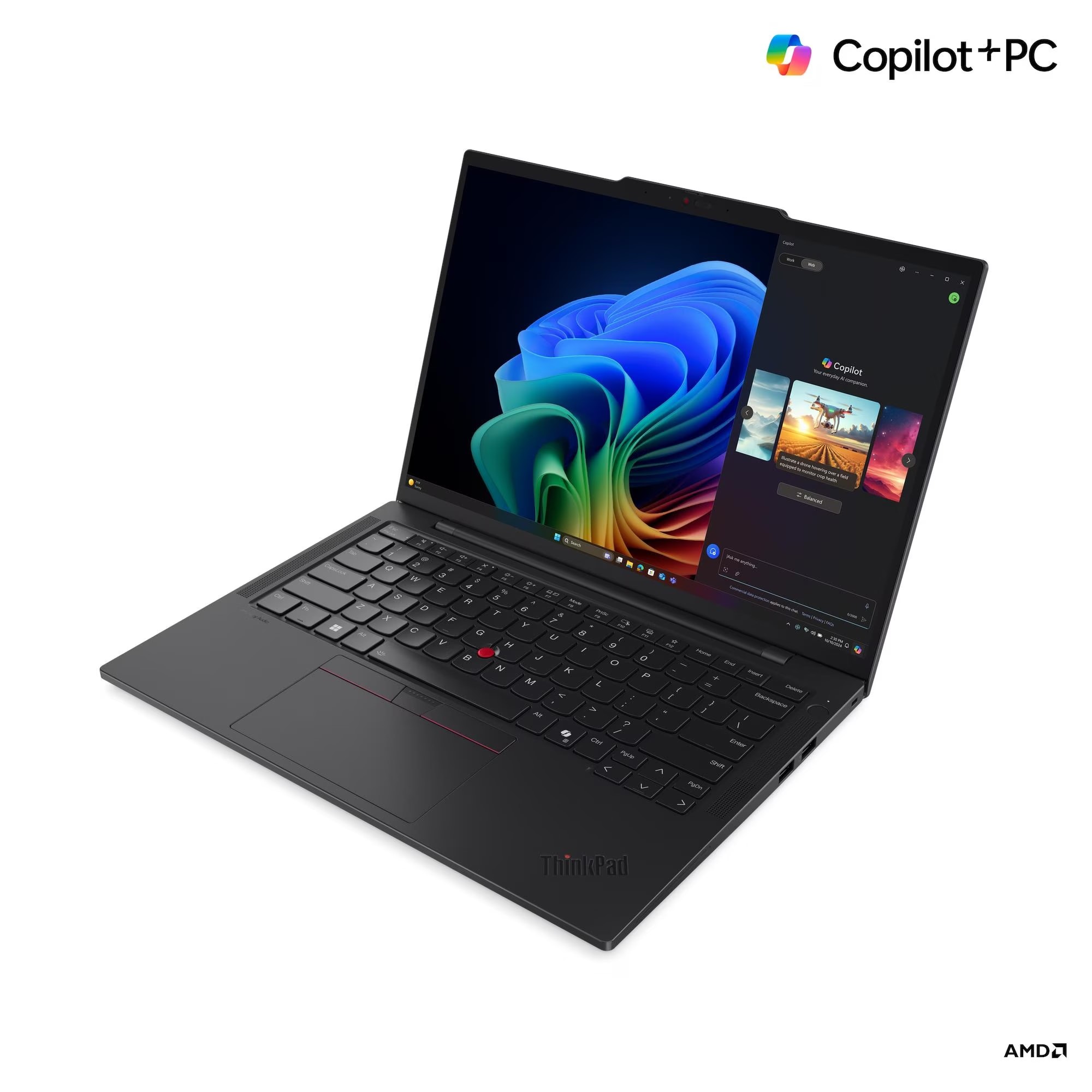 Laptop Lenovo ThinkPad T14s Gen 6 (AMD) cu procesor AMD Ryzen™ AI 7 PRO 360 pana la 5.00 GHz, 14" WUXGA IPS, Touch, 64GB RAM, 1TB SSD, AMD Radeon™ 880M Graphics, Windows® 11 Pro
