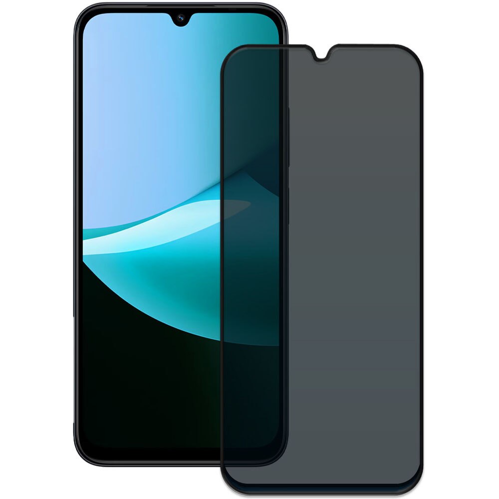Folie din sticla securizata pentru Xiaomi Redmi 15C, HAMSTERBOX Privacy Shield, Protectie completa ecran, Full face, Aplicare rapida, Case Friendly, Negru