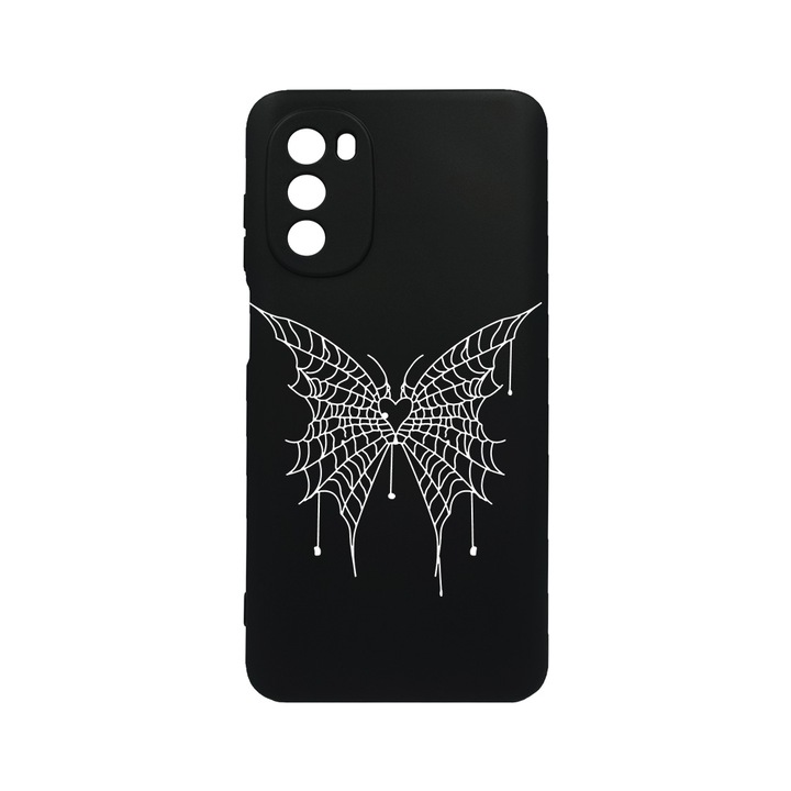 Husa BestCase® SLIM SIlicon 0.8MM, Compatibila Cu Motorola Moto G52, Butterfly, Rezistenta la uzura, Protectie Camera, c-B 1042