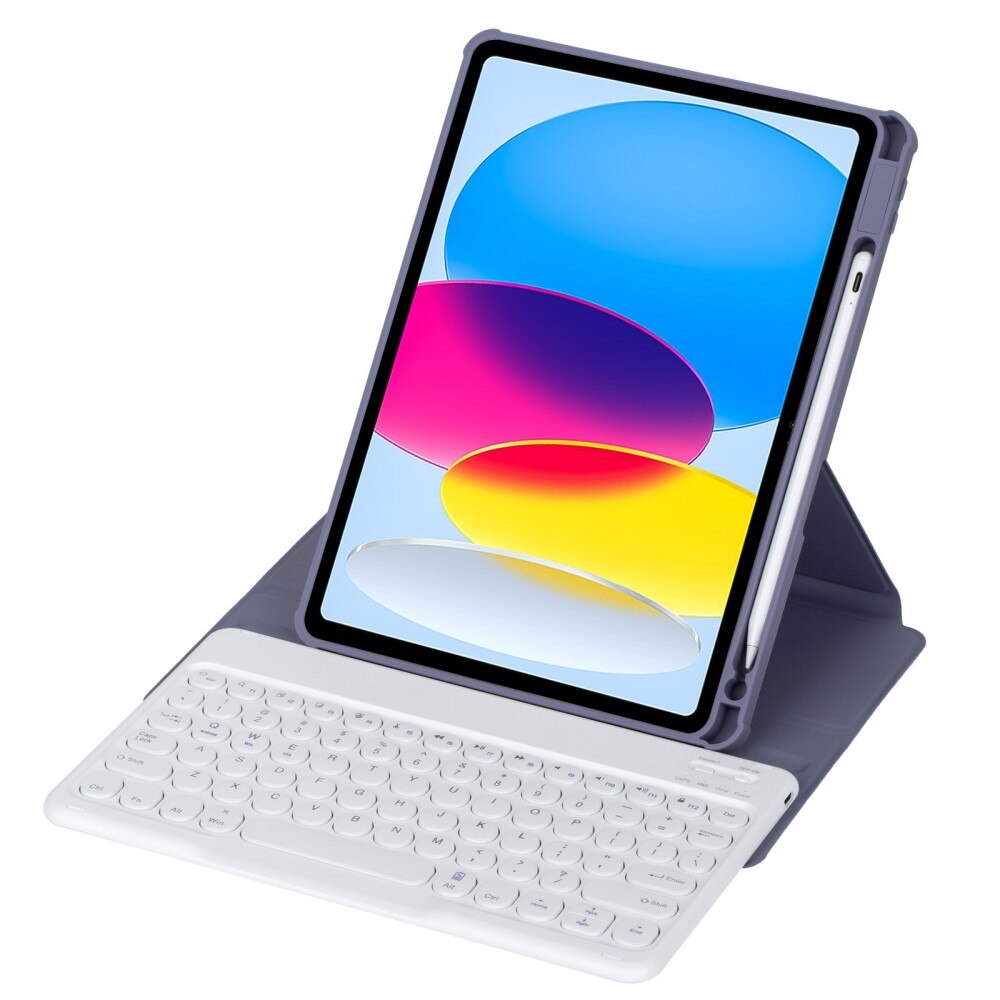 Husa cu tastatura pentru tableta iPad 11" 2025 A16/iPad 10,9" 2022, XGSM, Piele, violet
