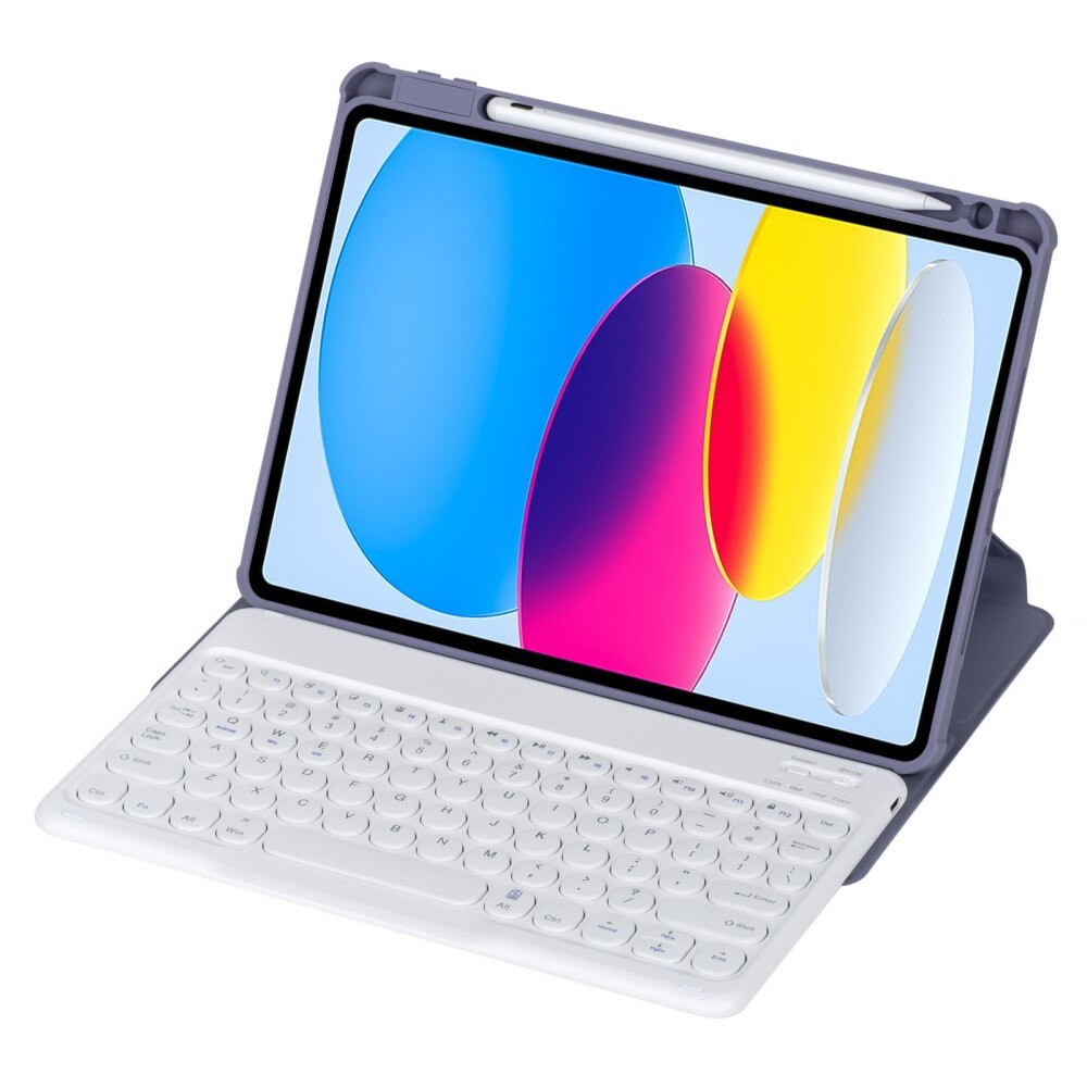 Husa cu tastatura pentru tableta iPad 11" 2025 A16/iPad 10,9" 2022, XGSM, Piele, violet