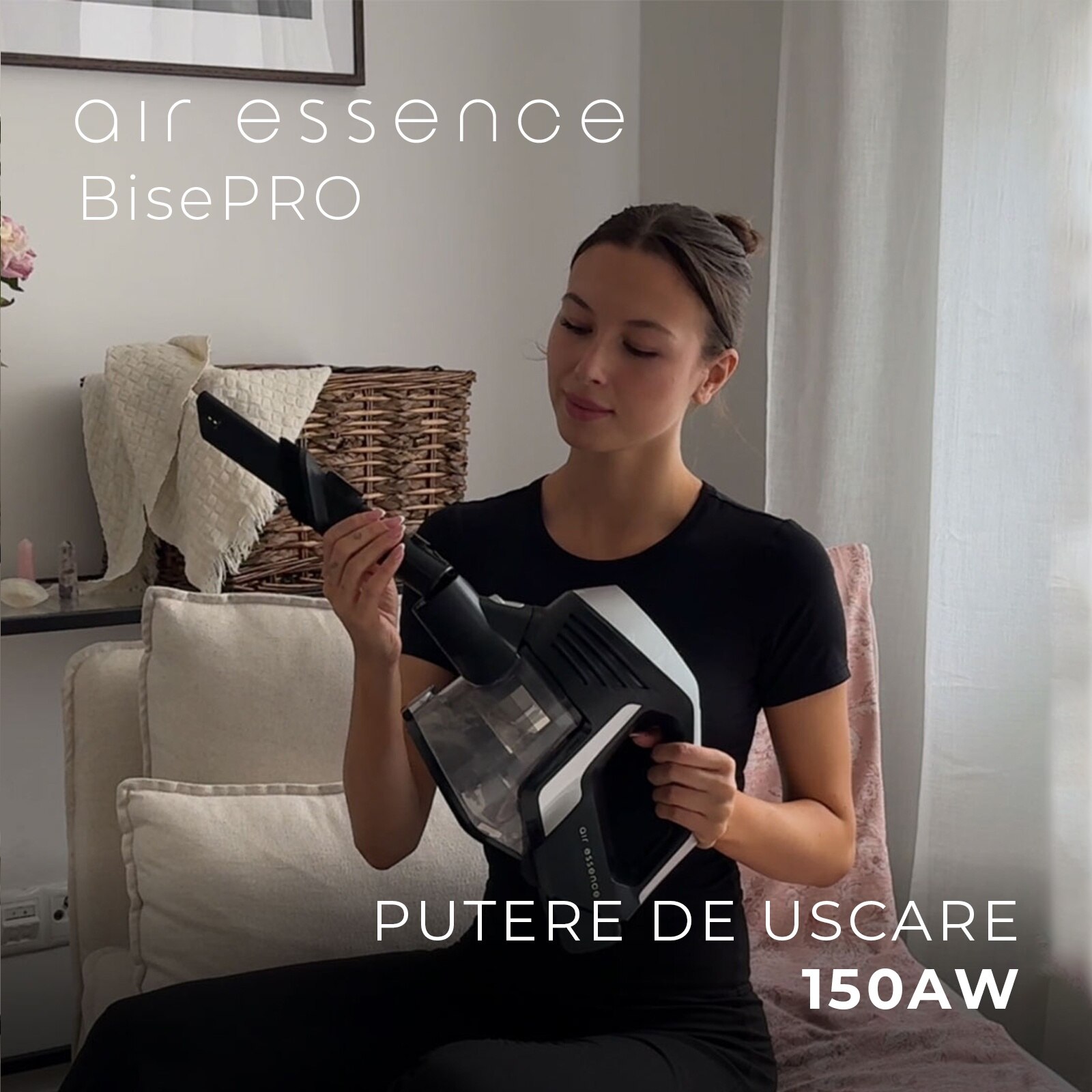 Aspirator portabil vertical fara fir Air Essence Bise PRO