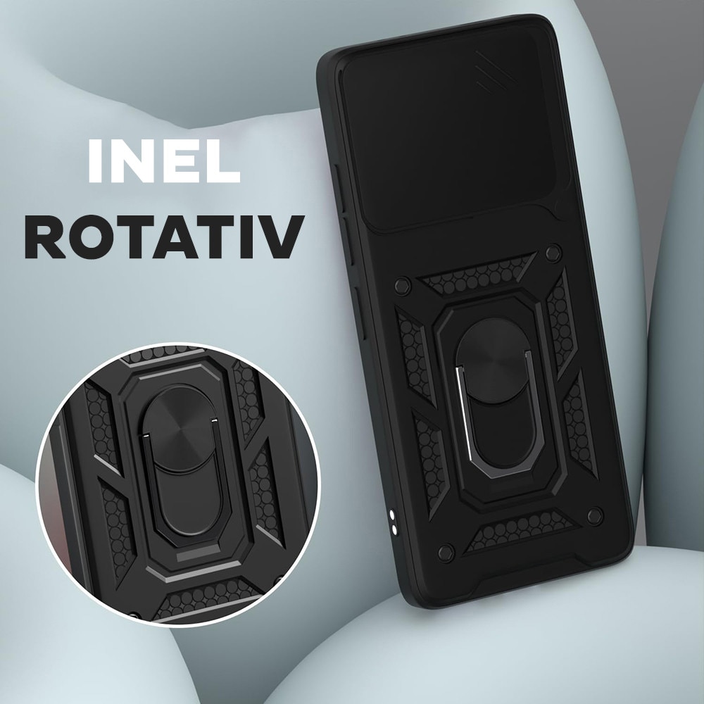 Husa pentru Honor 400 DaDen® Hybrid Armor Kickstand, Slider Camera, Antisoc, Protectie Superioara, Auriu