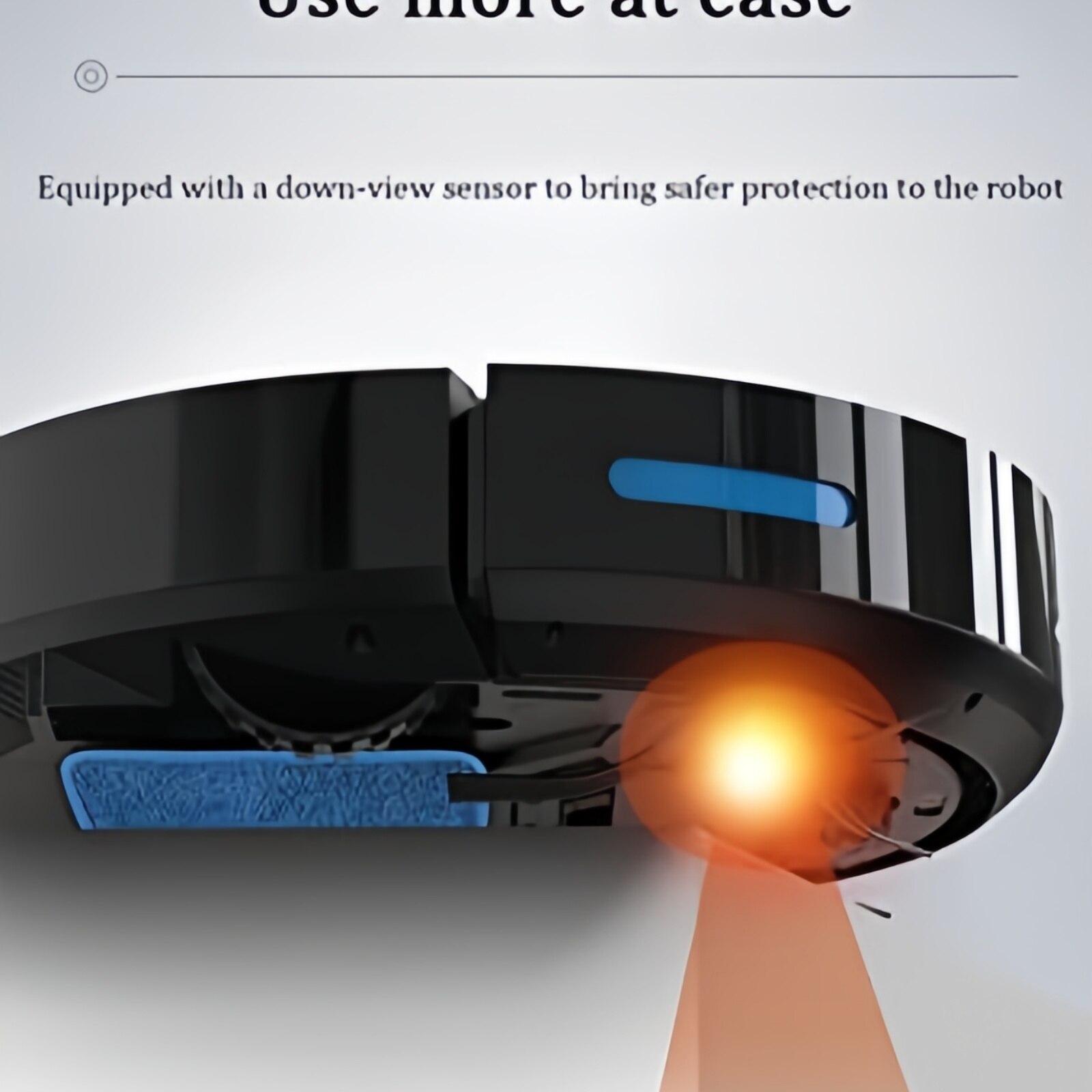 Aspirator Robot Inteligent 3in1, 2500 Pa, Reincarcare Automata, WiFi Silentios, Harti Etaje, Compatibil Google/Alexa, Negru